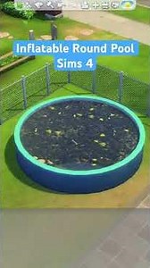 Sims 4 : Inflatable Round Pool - would you swim here 🤔 #thesims4 #simsbuild #nocc #sims4speedbuild