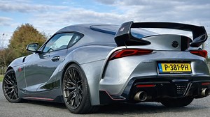 Toyota Supra big turbo acceleration and high speed test