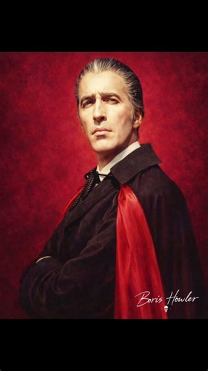 Christopher Lee DRACULA #BorisHowler #horrorfanart #hammerfilms #christopherlee #dracula