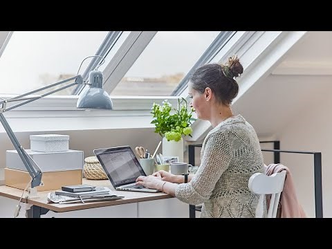 Unused Attic Space Transformed Into a Home Office and Gym