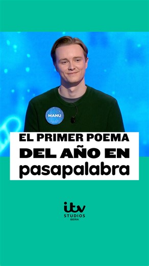 El 2026 empieza fuerte con los poemas de Manu para despedirse de nuestros invitados… 😂😂 #Pasapalabra | ITV Studios Iberia