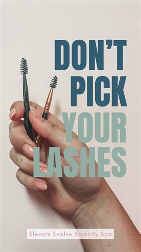 Of course we’re joking, we’d never shun you like this for picking your lashes 😂 BUT… here’s the real tea 🫖 pulling, picking, or tugging at your extensions can cause unnecessary stress on your natural lashes. Your lashes naturally shed every 40–60 days (about 4–6 weeks), so there’s never a need to pull them out! Your body already has a healthy cycle in place! If one ever feels a little “off,” instead of picking, try brushing it with your mascara wand/spoolie. As your lashes grow, a few can gent