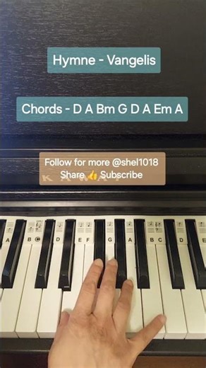 Hymne by Vangelis #shorts #music #hymn #tutorial