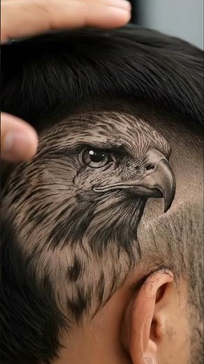 Hyper-Realistic Hawk Face Haircut | Incredible Barber Art Transformation #hairstyle #haircut #hair