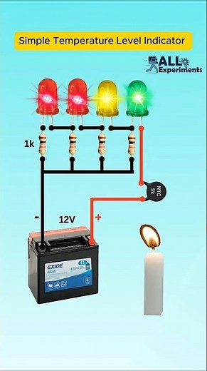 Heat Level Indicator Using NTC Thermistor #Shorts
