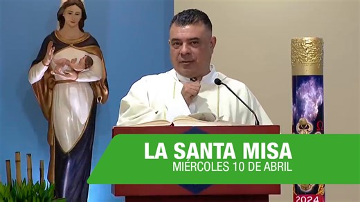 Santa Misa de hoy, Miércoles 10 Abril de 2024 Oración para la Comunión Espiritual: Creo, Jesús mío, que estás real y verdaderamente en el cielo y en el Santísimo Sacramento del Altar. Os amo sobre todas las cosas y deseo vivamente recibirte dentro de mi alma, pero no pudiendo hacerlo ahora sacramentalmente, venid al menos espiritualmente a mi corazón. Y como si ya os hubiese recibido, os abrazo y me uno del todo a Ti. Señor, no permitas que jamás me aparte de Ti. Amén #SantaMisa #SantaMisaDeHoy 