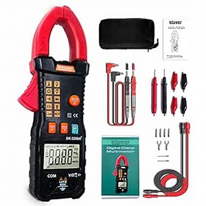 Digital Clamp Meter,True RMS 6000 Counts Multimeter, AC/DC Voltage Tester Auto Ranging Measures with NCV, Resistance, Capacitance, Continuity, Diodes, AC Current, 600A Amp Meter