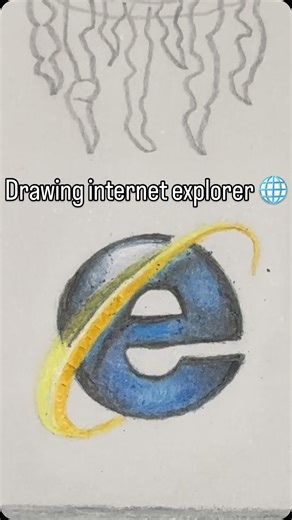 ryanlaneart317 | Drawing the internet explorer logo using #prismacolor #coloredpencils #frutigeraero #frutigeraeroaesthetic #drawing | Instagram