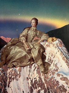 Surrealist Collage Art Print: Madame Reads, Hand-cut Vintage Magazines - Etsy UK