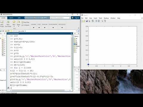 Matlab: Animation of Projectile Motion