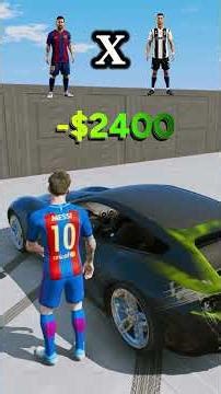 **GTA 5 Epic Ragdoll Physics | Messi vs Ronaldo Jumps & Fails #shorts**