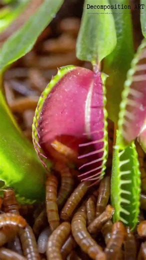 Venus Flytrap vs Worms Time Lapse!