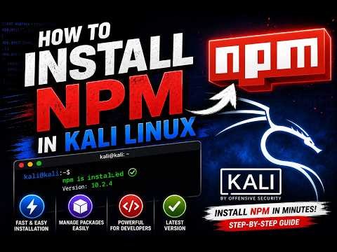 Install NPM on Kali Linux in 5 Minutes! (Easy Guide)✨