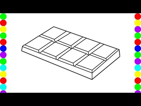 How to draw Chocolate bar Step by Step for Beginners