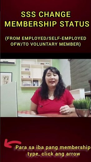 SSS Change Membership Type from Employed/Self-employed/OFW to Voluntary Member