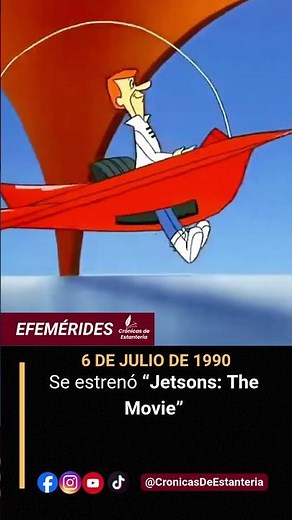 📆”Jetsons: The Movie” se estrenó el 6 de julio de 1990 #CrónicasDeEstantería #Efemérides