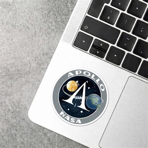 NASA Apollo Mission Sticker, Apollo Moon Landing Space Vinyl Decal, NASA Space Program Laptop Water Bottle Sticker, Space Lover Gift - Etsy