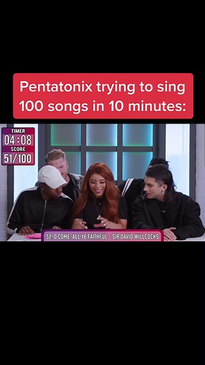 Pentatonix 100 Songs in 10 Minutes Challenge