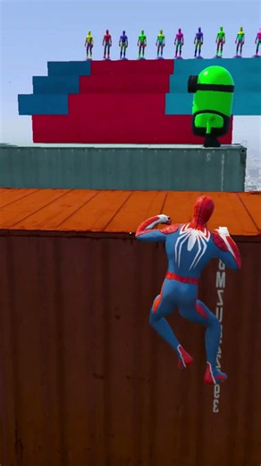 Spider-Man vs 1000 Minions 🧝🏻🧝🏻 GTA 5 #shorts #gtav #spiderman #minions #hulk #gaming #shorts #gta