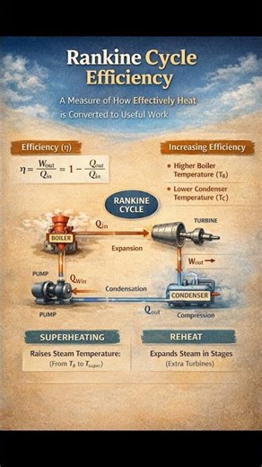 Rankine Cycle Efficiency: A key parameter to analyze steam power plant efficiency