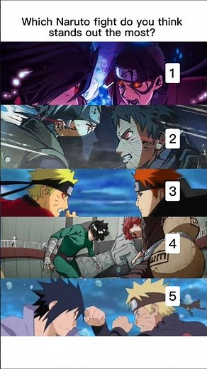 Which Naruto anime fight do you think stands out the most? #naruto #shorts