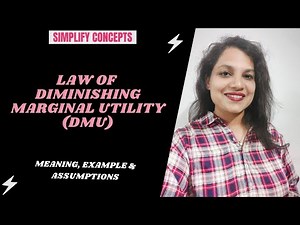 Law of Diminishing Marginal Utility(DMU) | Marginal Utility | Dr.Shuchi