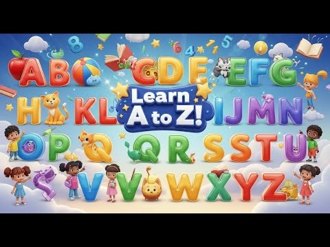 🎶🌈 ABC Song - Words A–Z 🎶 | Nursery Rhymes for Kids! Fun Learning #abcsong #abc #abcd #abcdrhymes