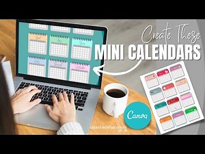 Create MINI CALENDARS - CANVA Tutorial - For Planners or as Stickers