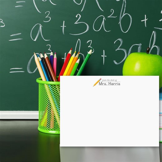 Personalized Teacher Stationery Gift Set, Teacher Appreciation Present, Set of 12, 18, or 24, With Envelopes - Etsy