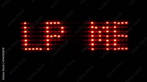 red scrolling text with the word Help me in capital letters Stock Video