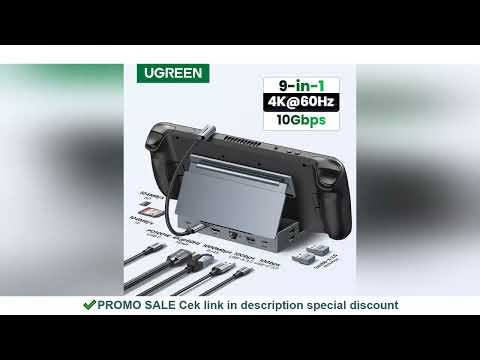 UGREEN Steam Deck Dock 4K60Hz 9 Ports RJ45 PD100W USB C HUB Compatible with Steam Deck ROG Ally LEGI