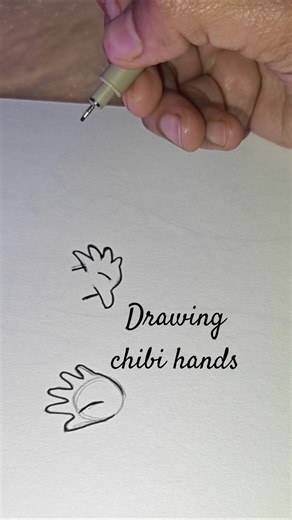 Easy Chibi Hands Tutorial for Beginners ✏️ #artshorts
