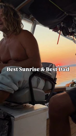 Ellie-Jean Coffey | Good morning it is soooo early but listening to dad sing is the happiest sound on earth. My best friend #dad #sunrise #boat #fyp | Instagram