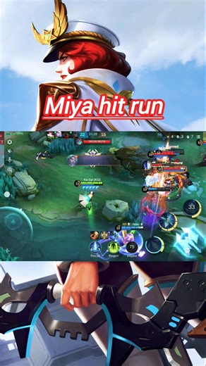 Miya hit run #mobilelegends #mlbb #gaming #gameplay #mlb #mlbbindonesia #mlbbshorts