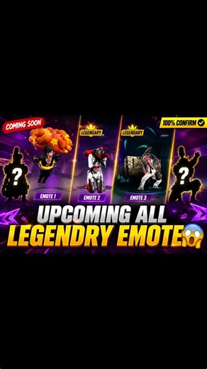Upcoming all legendry emote review🥵😱 #freefire #upcoming #new #emote #review #shorts