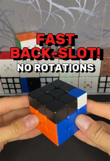 Insane Back-Slot F2L Solution! ⚡️ How to execute this specific F2L case directly into the back-right slot without turning the cube! Algorithm: U R' U2' R U' R' U' R Subscribe for more advanced, rotationless CFOP tips every day! #Speedcubing #RubiksCube #F2L #CFOP #AdvancedF2L
