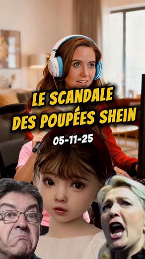 Le scandale des poupées SHEIN 🧐 - 05-11-25 (Ceci est un contenu purement parodique et caricatural avec une bonne dose de second degré et d'absurde, réalisé avec divers outils IA.) (Si vous êtes un peu trop "premier degré" et que vous sentez une légère frustration parce que vous n'acceptez pas qu'on tourne en dérision vos idoles, alors vous devriez sans doute rester sur vos médias favoris qui vont uniquement dans votre sens comme par exemple Libération ou l'Humanité pour les gauchistes, le Figar