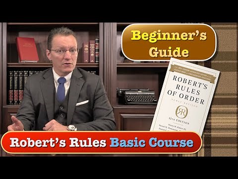 Intro To Basic Course On Roberts Rules And Meeting Procedures