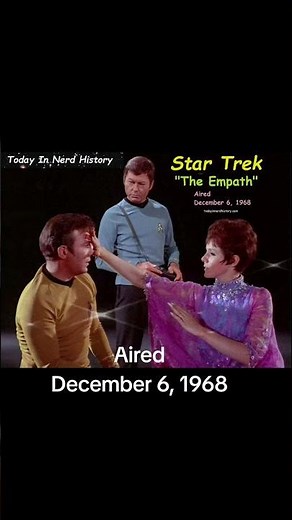 The Star Trek episode "The Empath" aired December 6, 1968.