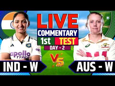 Live: India Women vs Australia Women 1st Test Match Day-2 | Cricket Live Score & Commentary