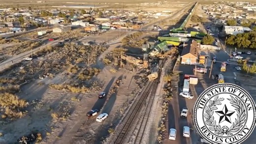 1 dead, 4 injured after train derails, hits Chamber of Commerce building in Pecos