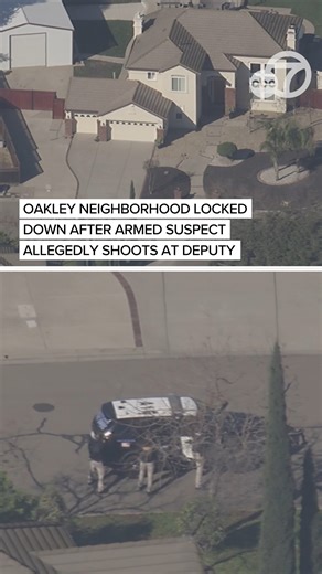 An Oakley neighborhood was placed on lockdown Monday morning after authorities say a suspect shot at a deputy. Residents are being asked to go inside, close and lock all windows and doors and stay off the phone. | ABC7 News