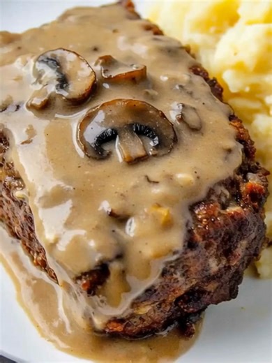 878K views · 8.3K reactions | Meatloaf with Mushroom Gravy  Juicy, flavorful meatloaf topped with rich, creamy mushroom gravy for the ultimate comfort meal. Easy to make and perfect for cozy family dinners. Ingredients: 2 pounds ground beef 1 cup breadcrumbs 2 cups sliced mushrooms 1/2 cup heavy cream Recipe in the Coʍʍеոτ  | Recipes by banana | Facebook