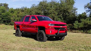 Swap out your skinny, factory running boards with Rough Country’s wider and more aggressive HD2 Running Boards! These beefy, cab-length running boards make it much easier to get in and out of your truck. | Rough Country