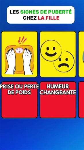 Les signes de la puberté chez la fille