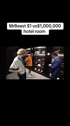 MrBeast $1 vs$1,000,000 hotel room #mrbeast #mrbeastchallenge #hotel #luxuryhotel
