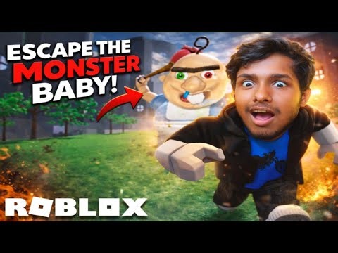 ROBLOX 😱 Monster Baby Mere Peeche Pad Gaya! | Escape Challenge | VDGAMER