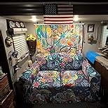 HMS Happy Memories Bohemian Flower Bathroom Curtain Colorful Boho Floral Print Beautiful Bright Polyester Fabric Cloth Shower Curtain for Bathroom Decoration, 72"x72" (Color 14)