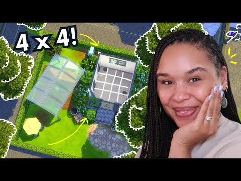 challenging myself by building the TINIEST 4x4 house possible in the sims! | Build Challenge