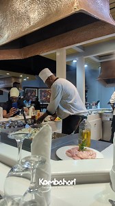 Busy Signal and his team are unwinding and enjoying the spectacular live cooking show as they anticipate a delicious dinner at Rainbow Towers Hotel. Nothing beats great food and good company! #BusySignal #Kombahari #LiveCooking #Harare | Rainbow Towers Hotel